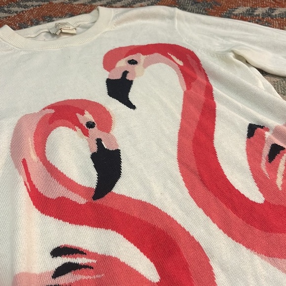 Kate Spade Iconic Intarsia Flamingo Sweater Small - Picture 6 of 7